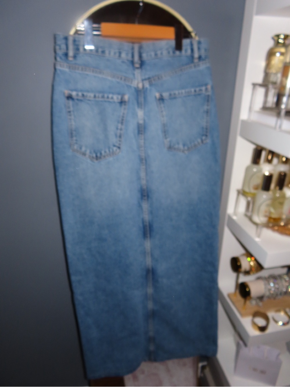 Zara Low Rise Denim Maxi Skirt | S - Picture 4 of 4